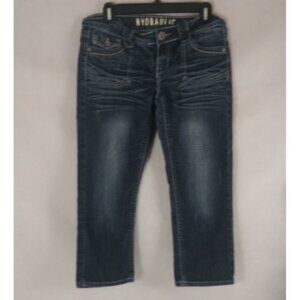 Hydraulic Women's Distressed Dark Wash Low Rise Capri Jeans Size 9/10